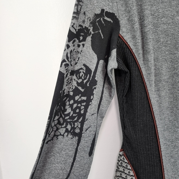 Anvrdie Women's Wool Blend Full Zip Fitted Artsy Sweater Dress - Picture 8 of 12